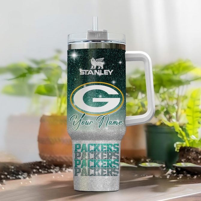 Customizable Stanley Packers Tumbler with Handle - Show Your Team Spirit! - Image 2