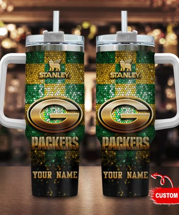 Customizable Green Bay Packers Tumbler with Handle - Show Your Team Spirit!