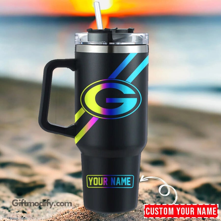 Custom Name Insulated Tumbler with Handle - Personalized Travel Mug