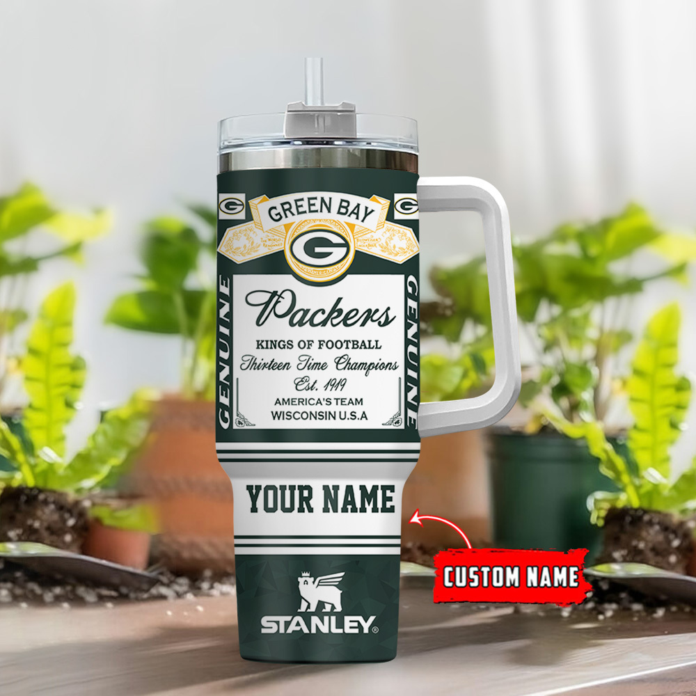 Custom Green Bay Packers Stanley Tumbler - Personalized Football Fan Gift - Image 2