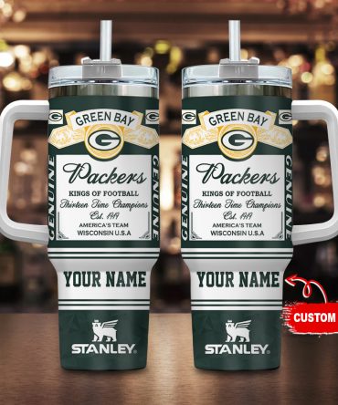 Custom Green Bay Packers Stanley Tumbler - Personalized Football Fan Gift