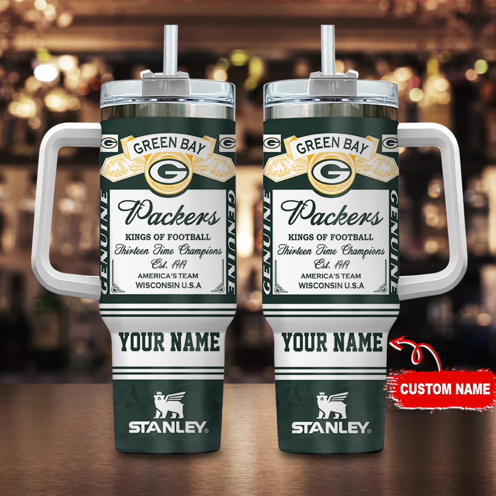 Custom Green Bay Packers Stanley Tumbler - Personalized Football Fan Gift