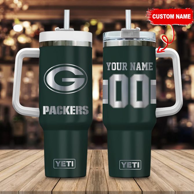 Customizable Green Bay Packers YETI Tumbler - Personalized Name & Number