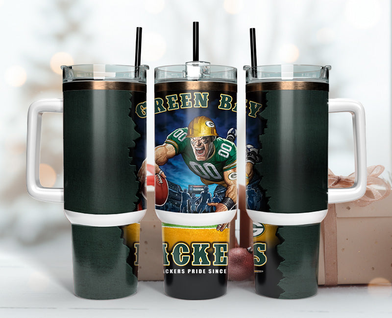 Green Bay Football Tumbler - Show Your Team Pride Everywhere!