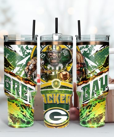 Green Bay Team Fan Tumbler - Insulated Travel Mug for Game Day Enthusiasts