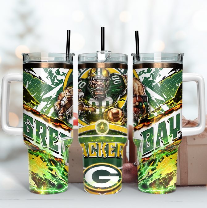 Green Bay Team Fan Tumbler - Insulated Travel Mug for Game Day Enthusiasts