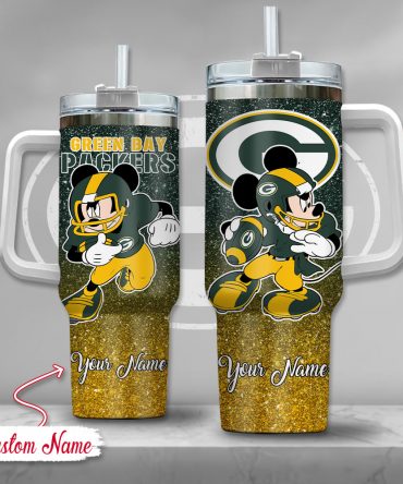 Personalized Green Bay Football Mickey Tumbler - Custom Name Gift