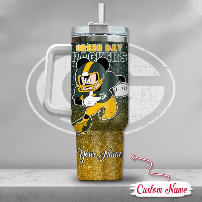 Personalized Green Bay Football Mickey Tumbler - Custom Name Gift - Image 3