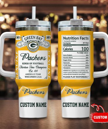 Custom Green Bay Packers Championship Tumbler Mug with Handle - Perfect Gift for Fans