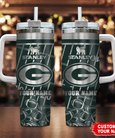 Customizable Football Team Tumbler with Handle - Personalized Name Gift