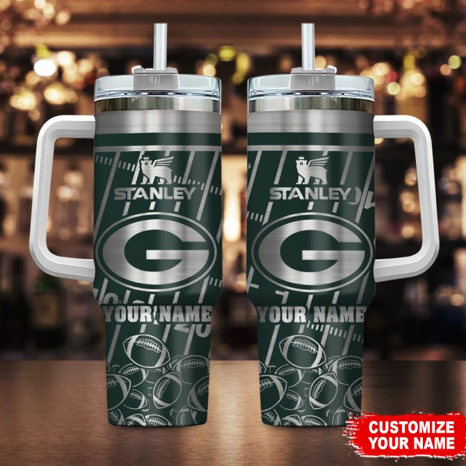 Customizable Football Team Tumbler with Handle - Personalized Name Gift