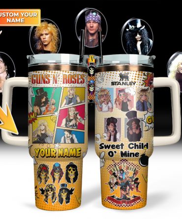 Guns N’ Roses Custom Stanley Cup 40 oz 30 oz Tumbler With Handle