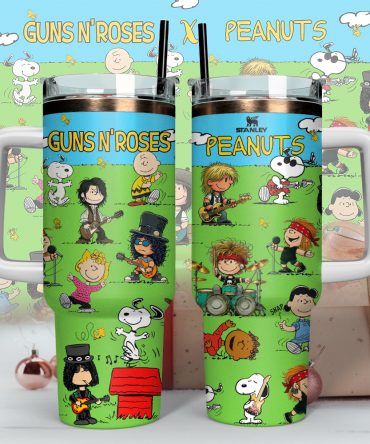 Guns N’ Roses x Peanuts Custom Stanley Cup 40 oz 30 oz Tumbler With Handle