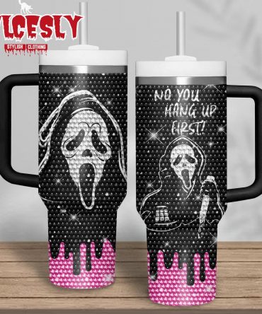Sparkling Horror-Themed Tumbler with Handle - Perfect for Halloween & Movie Nights