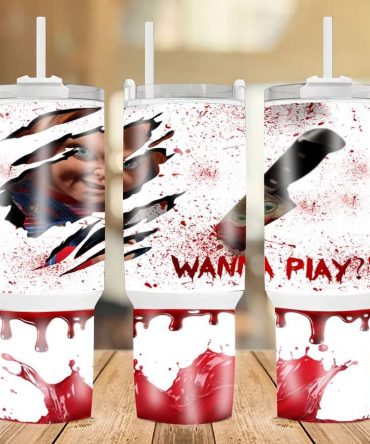 Horror-Themed Tumbler with Handle - Perfect for Thriller Lovers