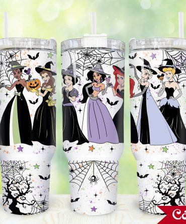 Enchanting Princess Halloween Tumbler with Handle - 40oz