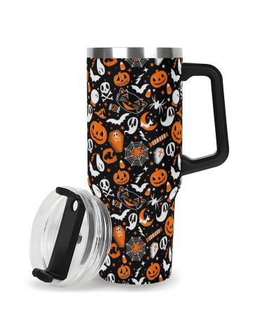 Spooky Halloween Insulated Travel Mug - Keep Drinks Hot or Cold in Style