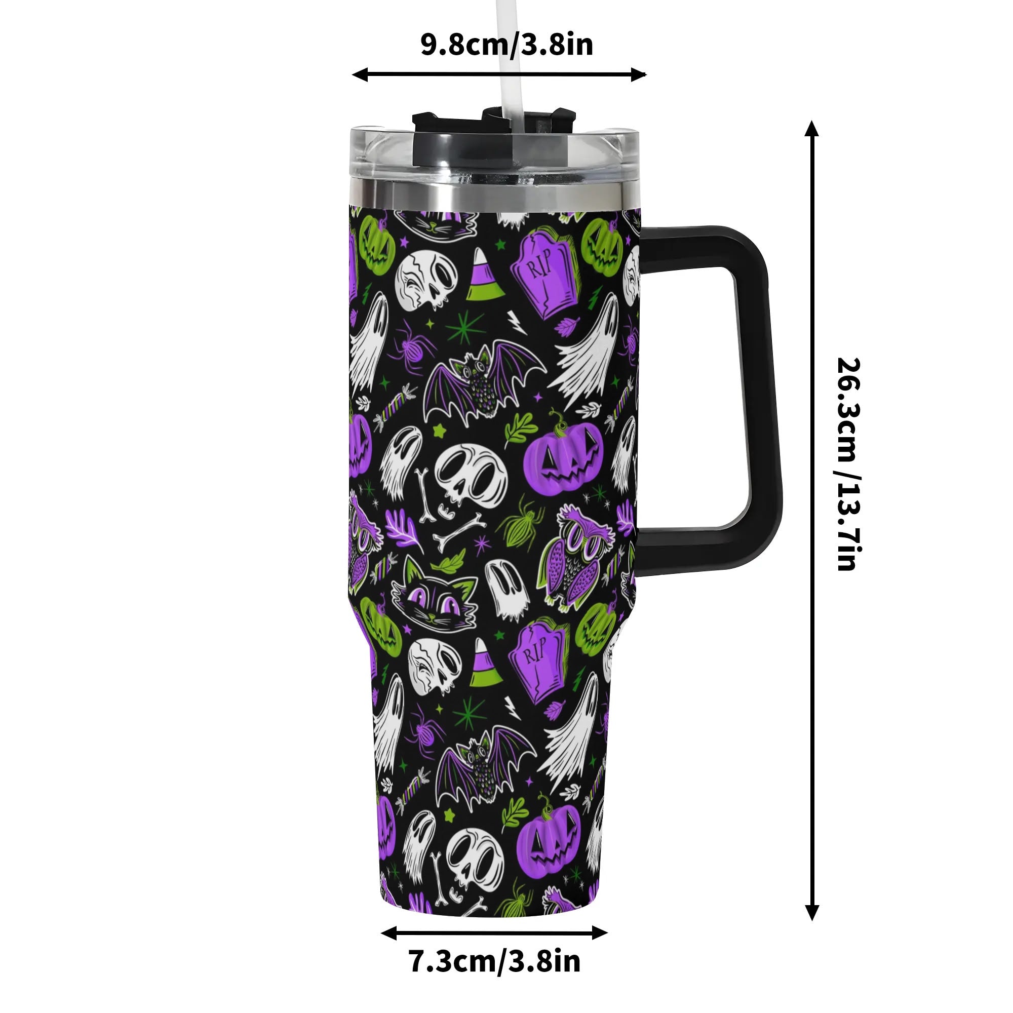 Spooky Halloween Travel Mug - Insulated & Stylish with Lid - Image 6