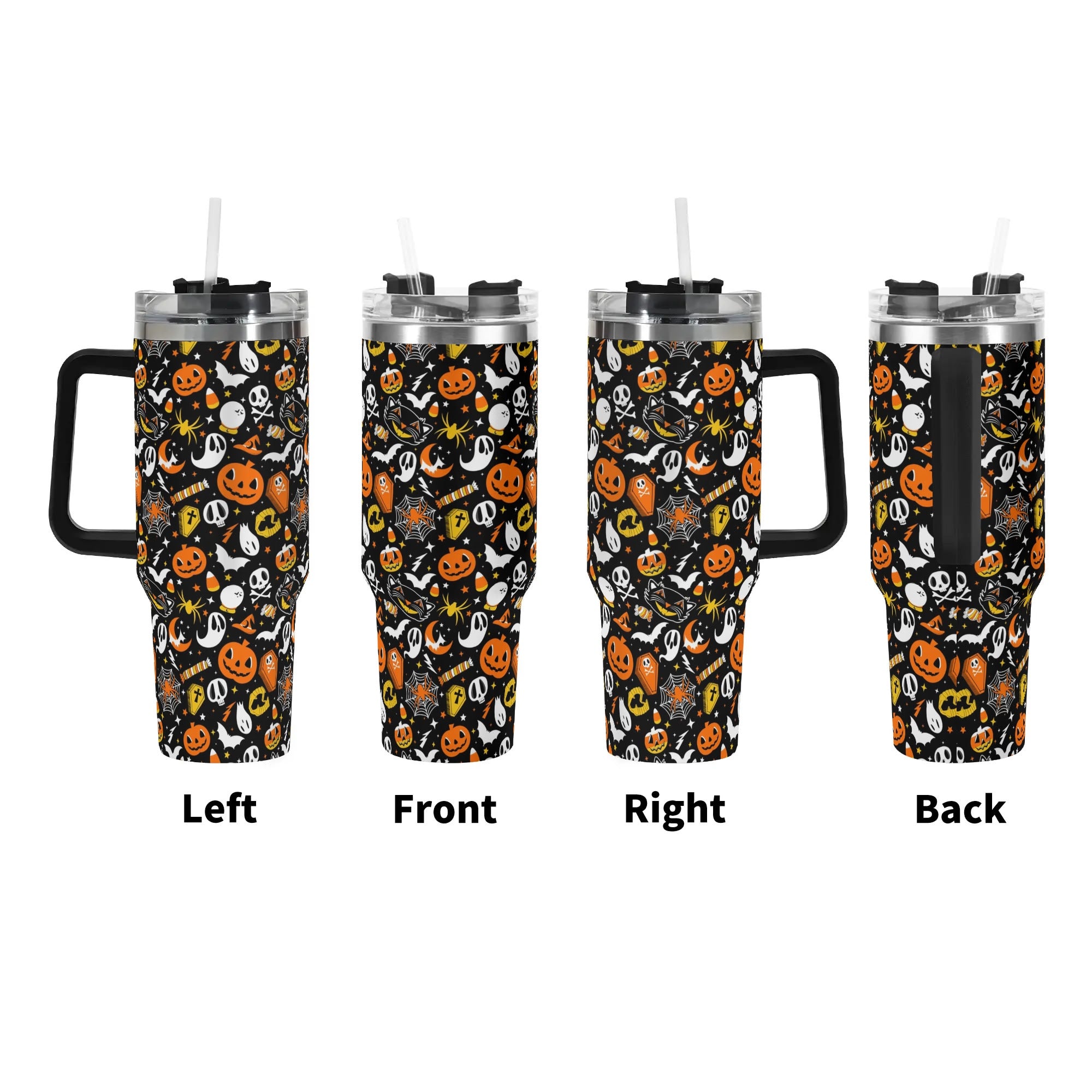 Spooky Halloween Travel Mug – Insulated Tumbler with Lid - Image 3
