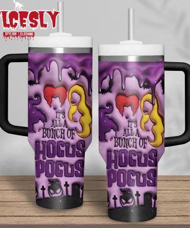 Halloween Magic Mug - 'Hocus Pocus' Inspired Travel Tumbler with Straw