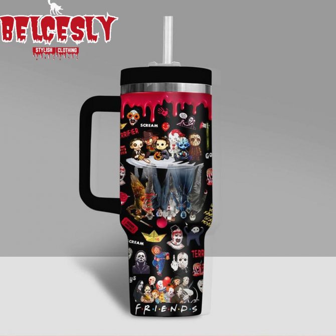 Horror Movie Icons Travel Mug - Ultimate Fan's Insulated Tumbler - Image 2
