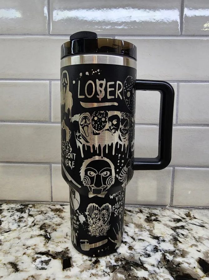 Horror-Themed Travel Mug – Stay Spooky with Every Sip!