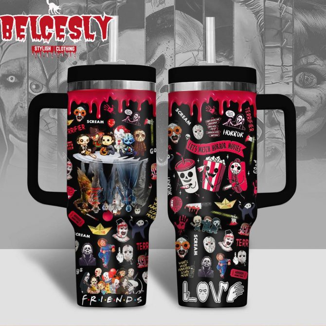 Horror Movie Icons Travel Mug - Ultimate Fan's Insulated Tumbler