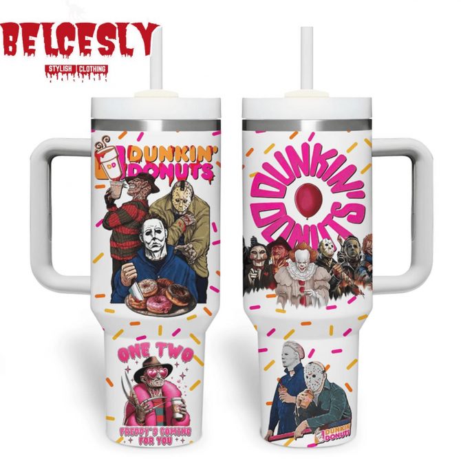 Horror Icons Coffee Tumbler - Unique Collector's Mug for Halloween Enthusiasts - Image 2