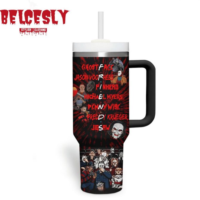 Custom Name Horror Movie Fan Tumbler - Personalized Gift for Scary Movie Lovers - Image 3