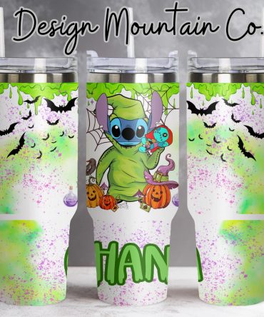 Spooky Halloween Cartoon Tumbler - Double Wall Insulated Travel Mug