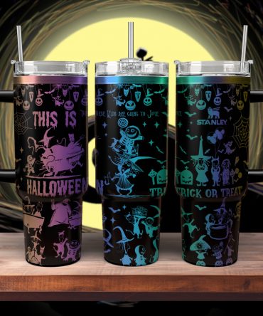 Spooky Halloween-Themed Tumbler Set - Perfect for Trick or Treat!