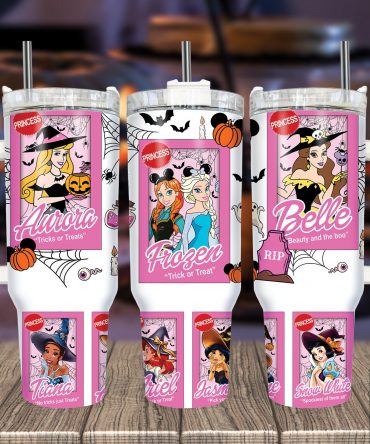 Princess Halloween Tumbler Set - Enchanting Designs for Spooky Celebrations