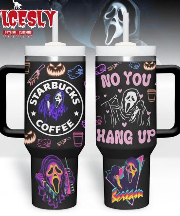 Horror-Themed Double-Wall Insulated Tumbler with Lid & Straw