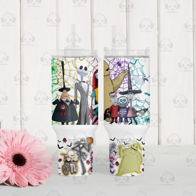 Spooky Character Travel Mug - Insulated, Spill-Proof, Perfect for Halloween - Image 3