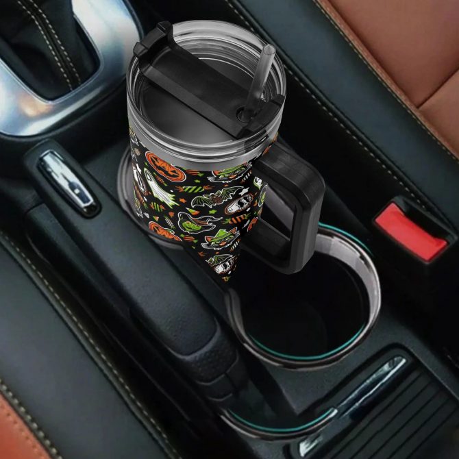 Spooky Halloween Travel Mug - Insulated, Durable, Fun Design - Image 4