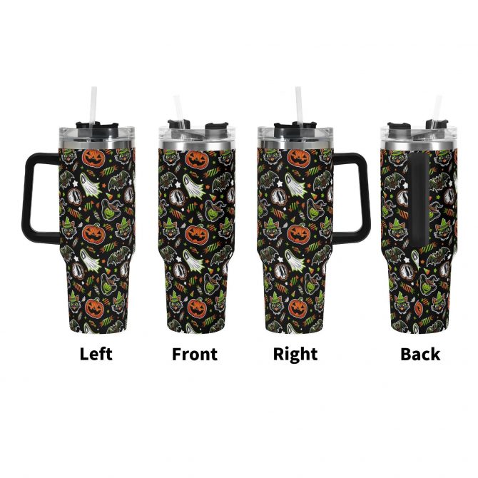 Spooky Halloween Travel Mug - Insulated, Durable, Fun Design - Image 3