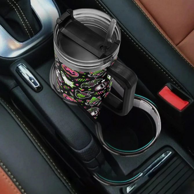 Spooky Halloween Travel Mug - Insulated, Leak-Proof Lid, 40oz - Image 4