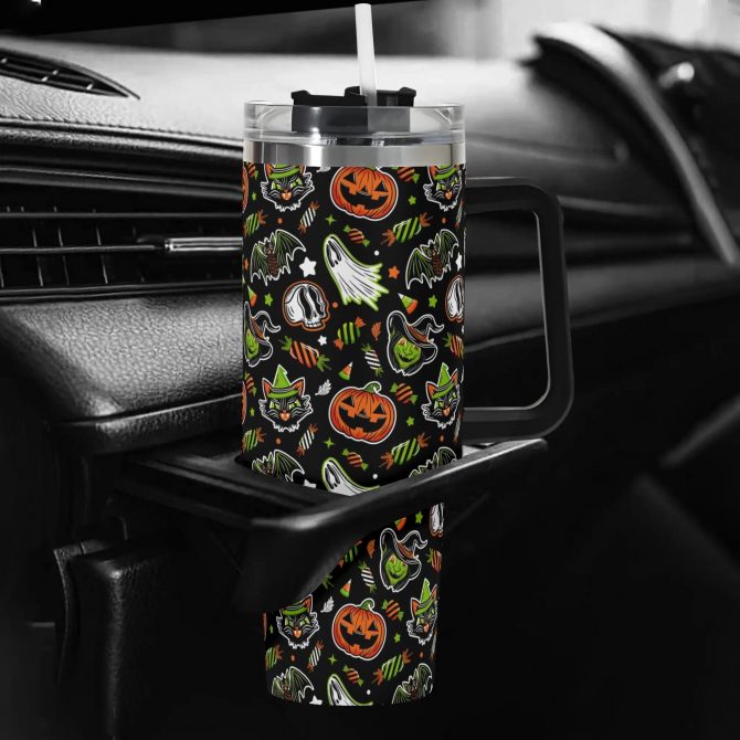 Spooky Halloween Travel Mug - Insulated, Durable, Fun Design - Image 5