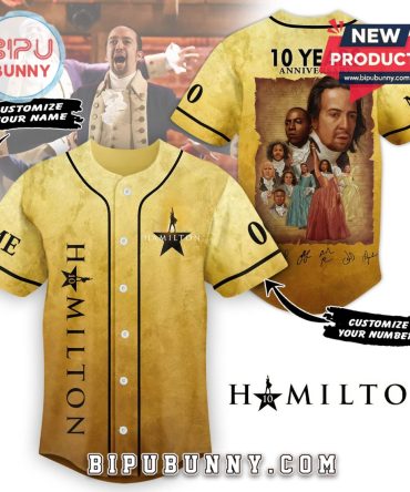 Hamilton 10 Years Anniversary Signatures Baseball Jersey