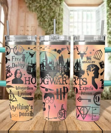 Harry Potter Movies Custom Stanley Quencher 40oz Stainless Steel Tumbler With Handle
