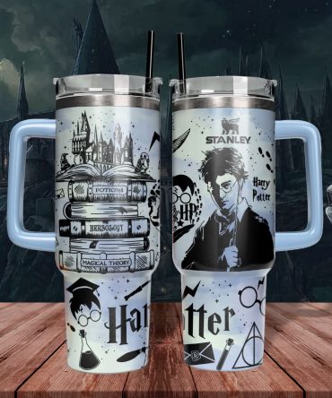 Harry Potter Movies Custom Stanley Quencher 40oz Stainless Steel Tumbler With Handle