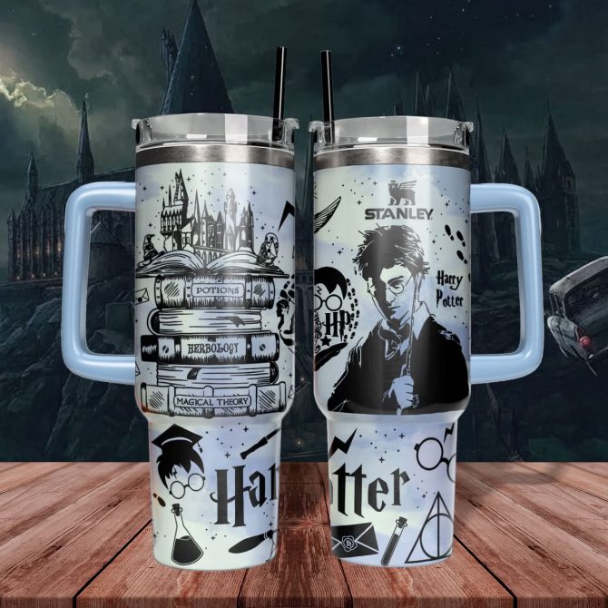 Harry Potter Movies Custom Stanley Quencher 40oz Stainless Steel Tumbler With Handle