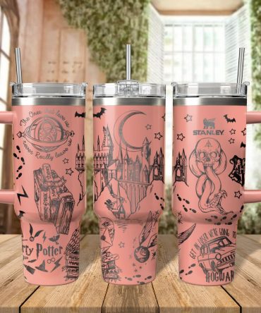Harry Potter Movies Custom Stanley Quencher 40oz Stainless Steel Tumbler With Handle