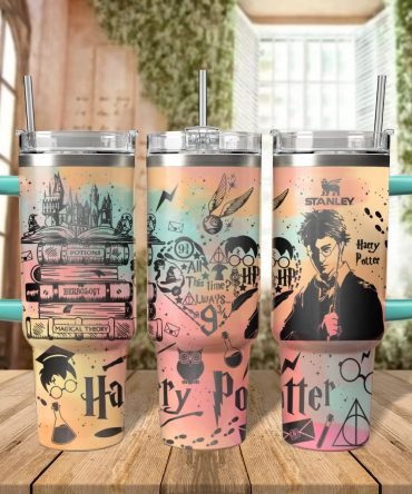 Harry Potter Movies Custom Stanley Quencher 40oz Stainless Steel Tumbler With Handle