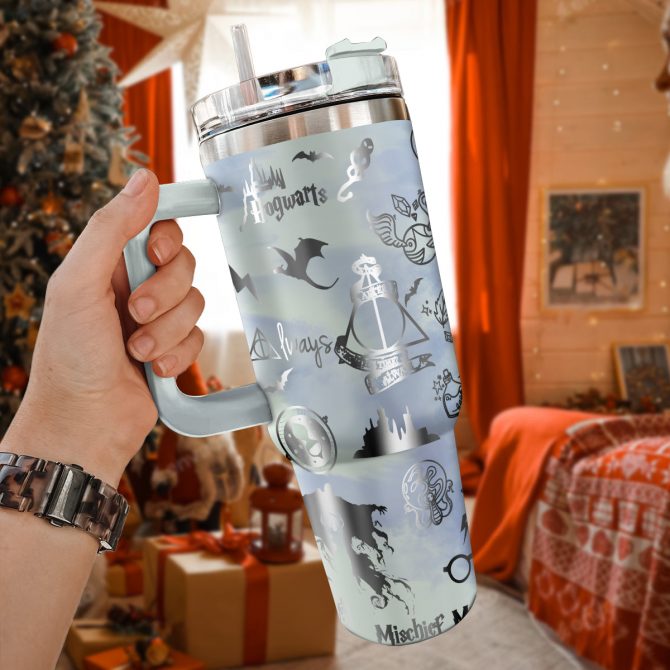 Harry Potter Movies Custom Stanley Quencher 40oz Stainless Steel Tumbler With Handle