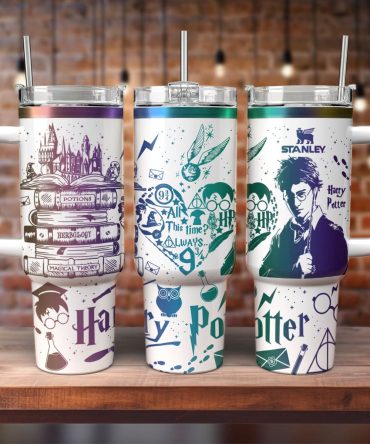 Harry Potter Movies Custom Stanley Quencher 40oz Stainless Steel Tumbler With Handle