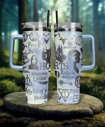 Harry Potter Movies Custom Stanley Quencher 40oz Stainless Steel Tumbler With Handle
