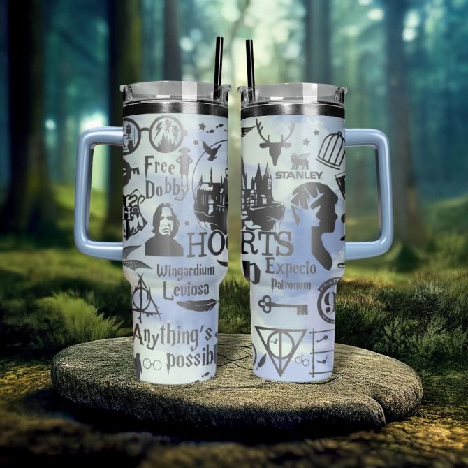 Harry Potter Movies Custom Stanley Quencher 40oz Stainless Steel Tumbler With Handle
