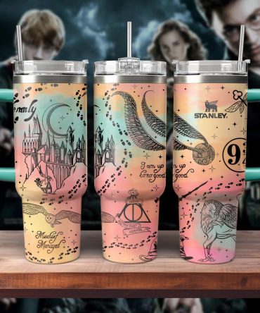 Harry Potter Movies Custom Stanley Quencher 40oz Stainless Steel Tumbler With Handle