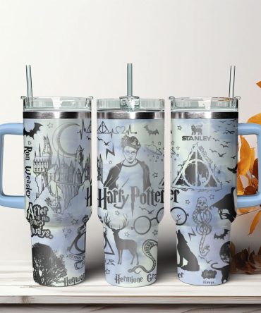 Harry Potter Movies Custom Stanley Quencher 40oz Stainless Steel Tumbler With Handle